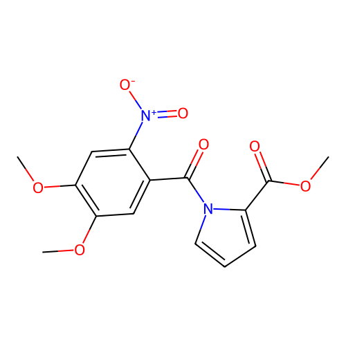Methyl 1-(4,5-dimethoxy-2-nitrobenzoyl)pyrrole-2-carboxylate structure