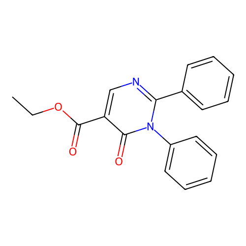 Ethyl 6-oxo-1,2-diphenyl-pyrimidine-5-carboxylate structure