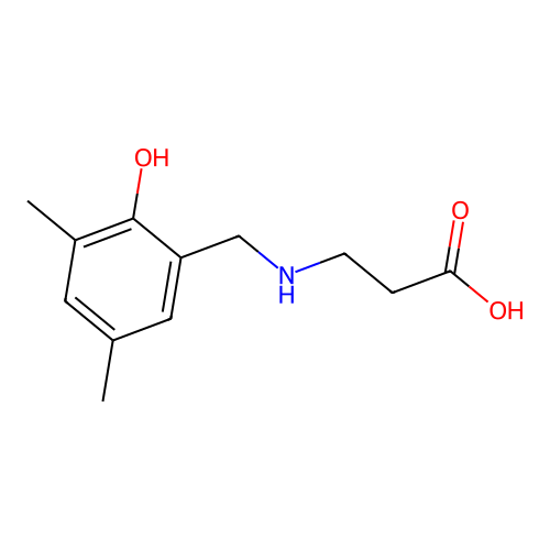 N-[(2-Hydroxy-3,5-dimethylphenyl)methyl]-beta-alanine structure