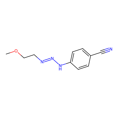 4-[2-(2-甲氧基乙基亚氨基)肼基]苯甲腈 structure
