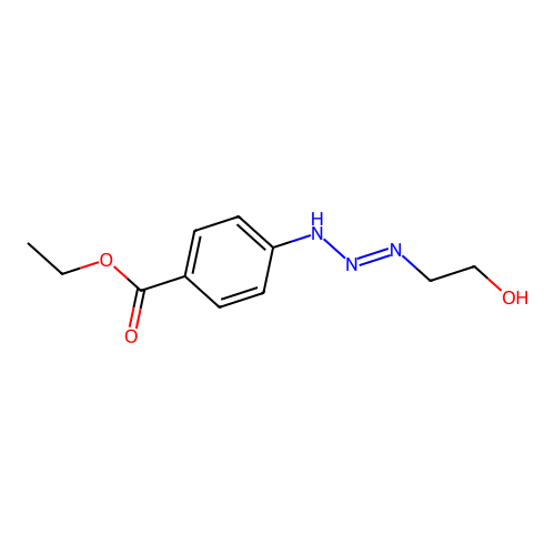 Ethyl 4-[2-(2-hydroxyethylimino)hydrazinyl]benzoate structure