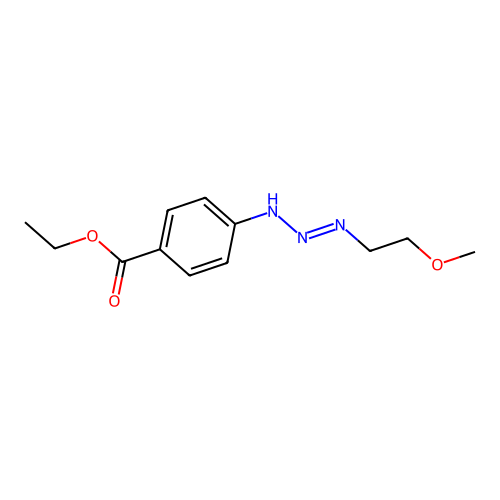 Ethyl 4-[2-(2-methoxyethylimino)hydrazinyl]benzoate structure