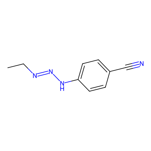 4-(2-乙基亚肼基)苯甲腈 structure