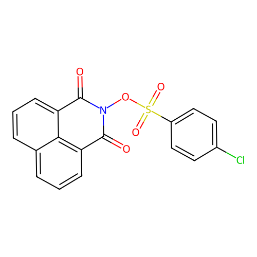 2-{[(4-chlorophenyl)sulfonyl]oxy}-1H-benzo[de]isoquinoline-1,3(2H)-dione structure