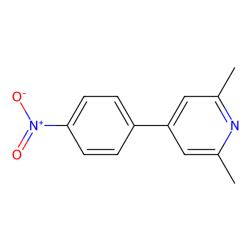 2,6-Dimethyl-4-(4-nitrophenyl)pyridine structure