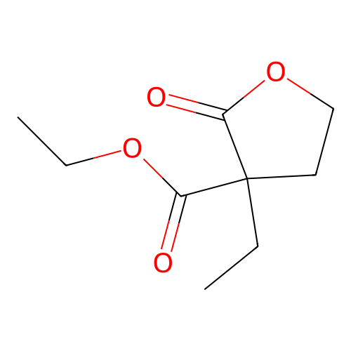 Ethyl 3-ethyl-2-oxooxolane-3-carboxylate structure