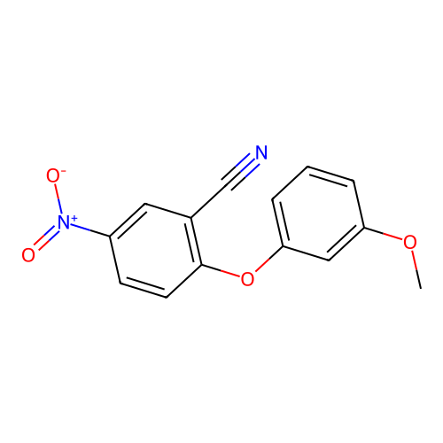 2-(3-甲氧基苯氧基)-5-硝基苯甲腈 structure