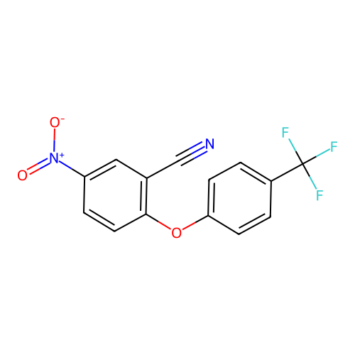 Benzonitrile, 5-nitro-2-(4-(trifluoromethyl)phenoxy)- structure
