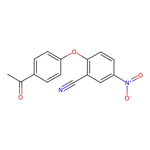 2-(4-乙酰基苯氧基)-5-硝基苯甲腈 structure