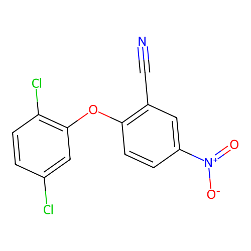 Benzonitrile, 2-(2,5-dichlorophenoxy)-5-nitro- structure