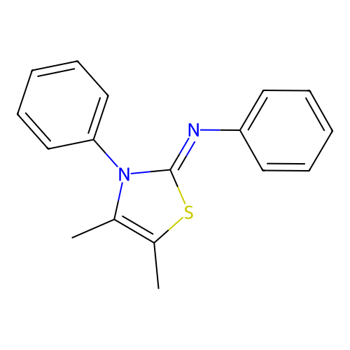 4,5-dimethyl-N,3-diphenyl-1,3-thiazol-2-imine structure