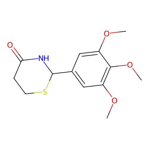 2-(3,4,5-Trimethoxyphenyl)-5,6-dihydro-2H-1,3-thiazin-4-ol structure