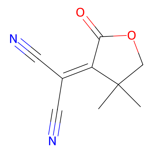 2-(4,4-Dimethyl-2-oxooxolan-3-ylidene)propanedinitrile structure