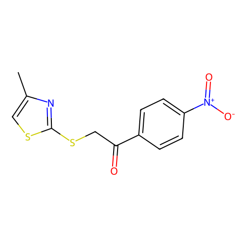 2-[(4-Methyl-1,3-thiazol-2-yl)sulfanyl]-1-(4-nitrophenyl)ethanone structure