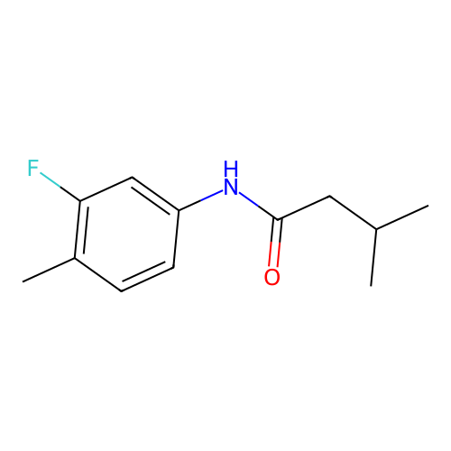 N-(3-fluoro-4-methylphenyl)-3-methylbutanamide structure