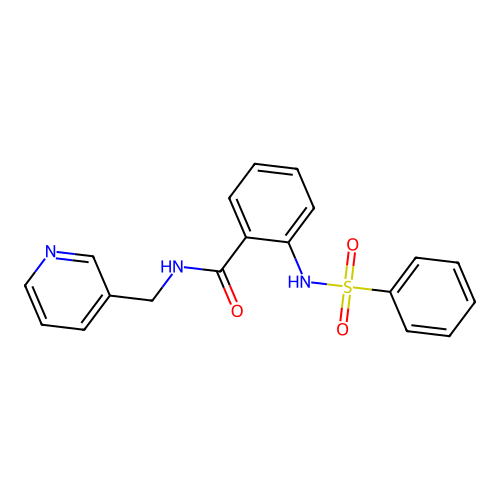 2-(benzenesulfonamido)-N-(pyridin-3-ylmethyl)benzamide structure