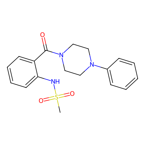 N-[2-(4-phenylpiperazine-1-carbonyl)phenyl]methanesulfonamide structure