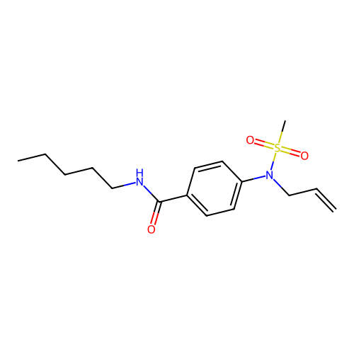 4-[methylsulfonyl(prop-2-enyl)amino]-N-pentylbenzamide structure