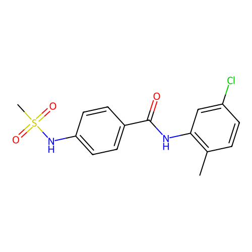 N-(5-chloro-2-methylphenyl)-4-(methanesulfonamido)benzamide structure