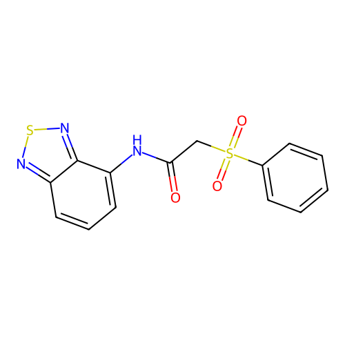 2-(benzenesulfonyl)-N-(2,1,3-benzothiadiazol-4-yl)acetamide structure