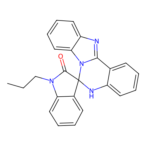 1'-propyl-5H-spiro[benzo[4,5]imidazo[1,2-c]quinazoline-6,3'-indolin]-2'-one structure