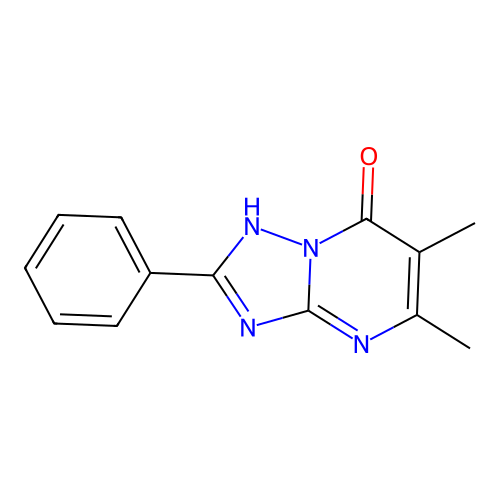 5,6-dimethyl-2-phenyl[1,2,4]triazolo[1,5-a]pyrimidin-7(4H)-one structure