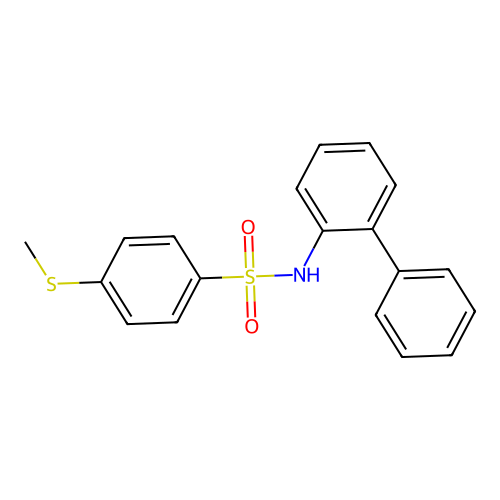 4-methylsulfanyl-N-(2-phenylphenyl)benzenesulfonamide structure