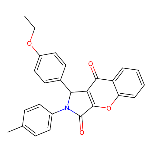 1-(4-ethoxyphenyl)-2-(4-methylphenyl)-1,2-dihydrochromeno[2,3-c]pyrrole-3,9-dione structure