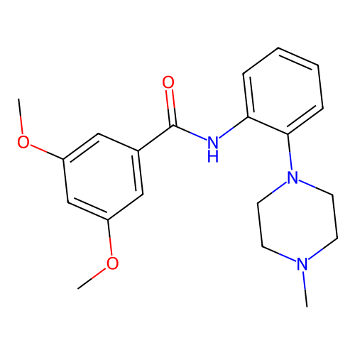 3,5-dimethoxy-N-[2-(4-methylpiperazin-1-yl)phenyl]benzamide structure
