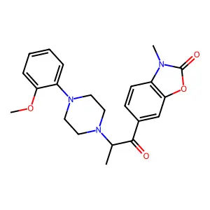 2-Benzoxazolinone, 6-(2-(4-(o-methoxyphenyl)-1-piperazinyl)propionyl)-3-methyl- structure