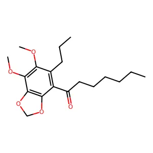 1-Heptanone, 1-(6,7-dimethoxy-5-propyl-1,3-benzodioxol-4-yl)- structure