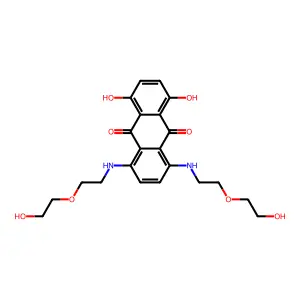 1,4-Dihydroxy-5,8-bis((2-(2-hydroxyethoxy)ethyl)amino)-9,10-anthracenedione structure