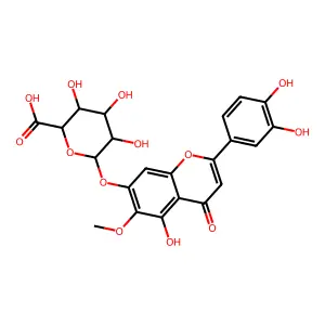 6-Methoxy-luteolin-7-O-glucuronide structure