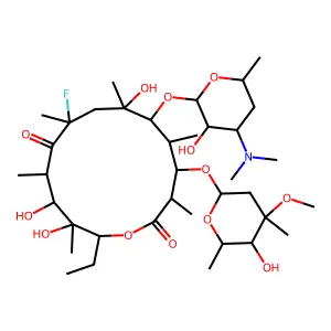 氟红霉素 structure