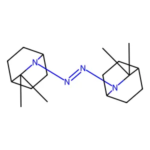 Bis(3,3-dimethyl-2-azabicyclo(2.2.2)oct-2-yl)diazene structure