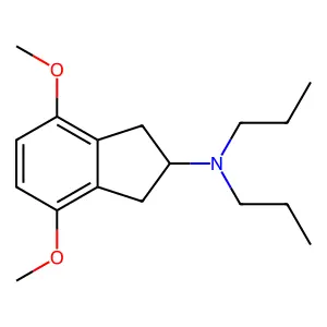 2,3-Dihydro-4,7-dimethoxy-N,N-dipropyl-1H-inden-2-amine structure