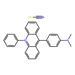 Acridinium, 9-(4-(dimethylamino)phenyl)-10-phenyl-, thiocyanate structure