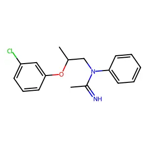 Ethanimidamide, N-(2-(3-chlorophenoxy)propyl)-N-phenyl- structure