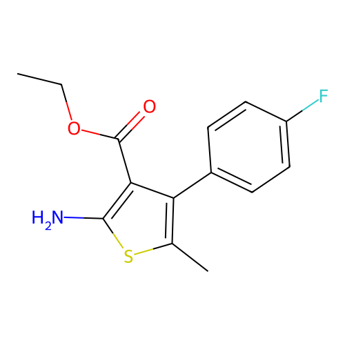 Ethyl 2-amino-4-(4-fluorophenyl)-5-methylthiophene-3-carboxylate structure