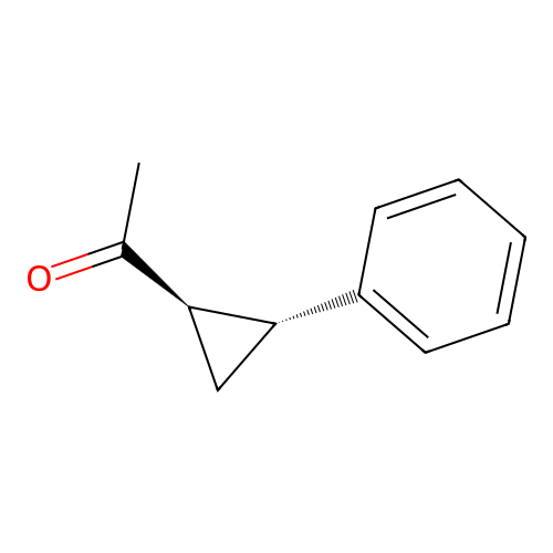 1-[(1R,2R)-2-phenylcyclopropyl]ethanone structure