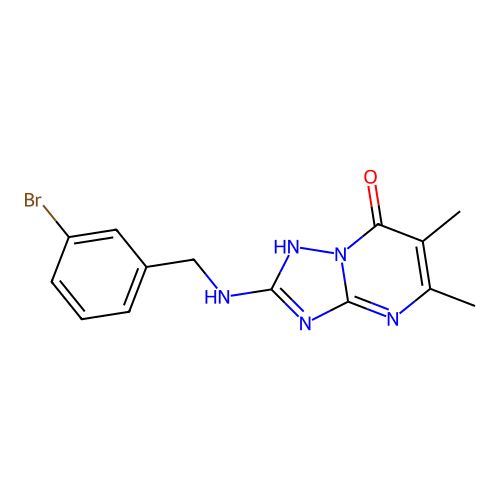 2-[(3-Bromobenzyl)amino]-5,6-dimethyl[1,2,4]triazolo[1,5-a]pyrimidin-7-ol structure
