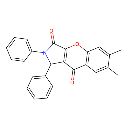 6,7-dimethyl-1,2-diphenyl-1H-chromeno[2,3-c]pyrrole-3,9-dione structure