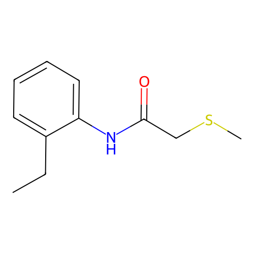 acetamide,N-(2-ethylphenyl)-2-(methylthio)- structure