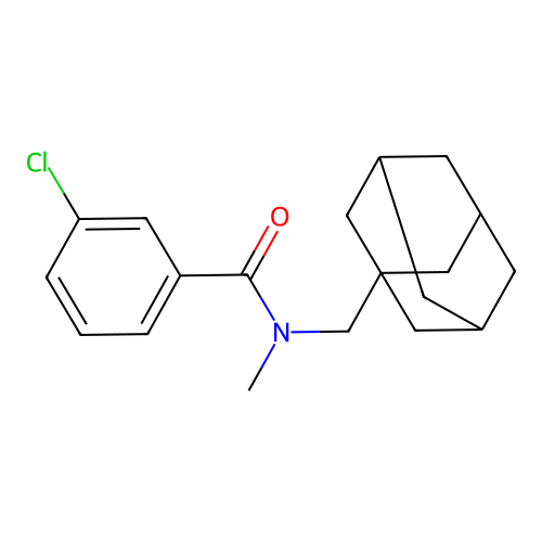 N-(1-adamantylmethyl)-3-chloro-N-methylbenzamide structure