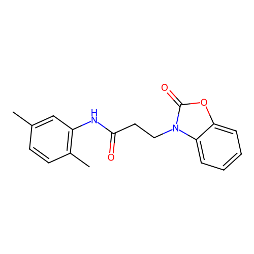 N-(2,5-dimethylphenyl)-3-(2-oxo-1,3-benzoxazol-3(2H)-yl)propanamide structure