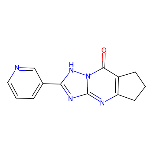 2-pyridin-3-yl-4,5,6,7-tetrahydro-8H-cyclopenta[d][1,2,4]triazolo[1,5-a]pyrimidin-8-one structure