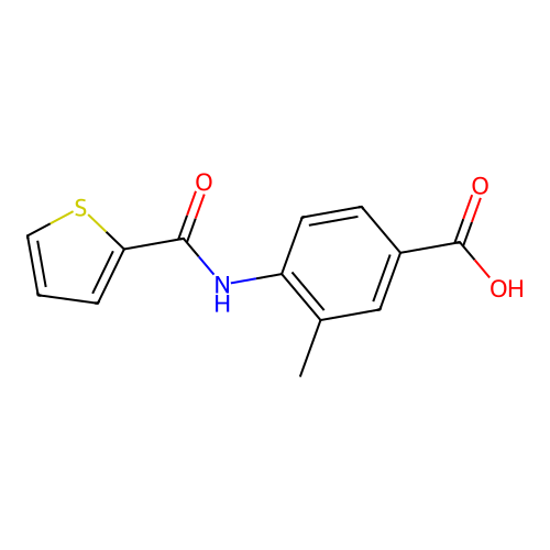 3-Methyl-4-(thiophene-2-amido)benzoic acid structure