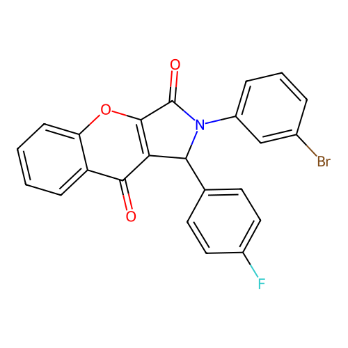 2-(3-Bromophenyl)-1-(4-fluorophenyl)-1,2-dihydrochromeno[2,3-c]pyrrole-3,9-dione structure