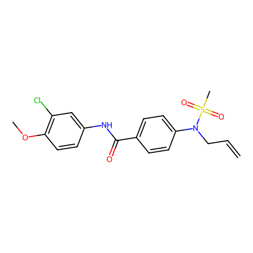 N-(3-chloro-4-methoxyphenyl)-4-[methylsulfonyl(prop-2-enyl)amino]benzamide structure