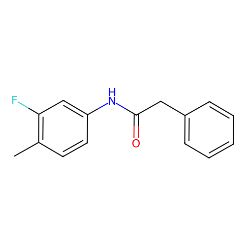 N-(3-fluoro-4-methylphenyl)-2-phenylacetamide structure